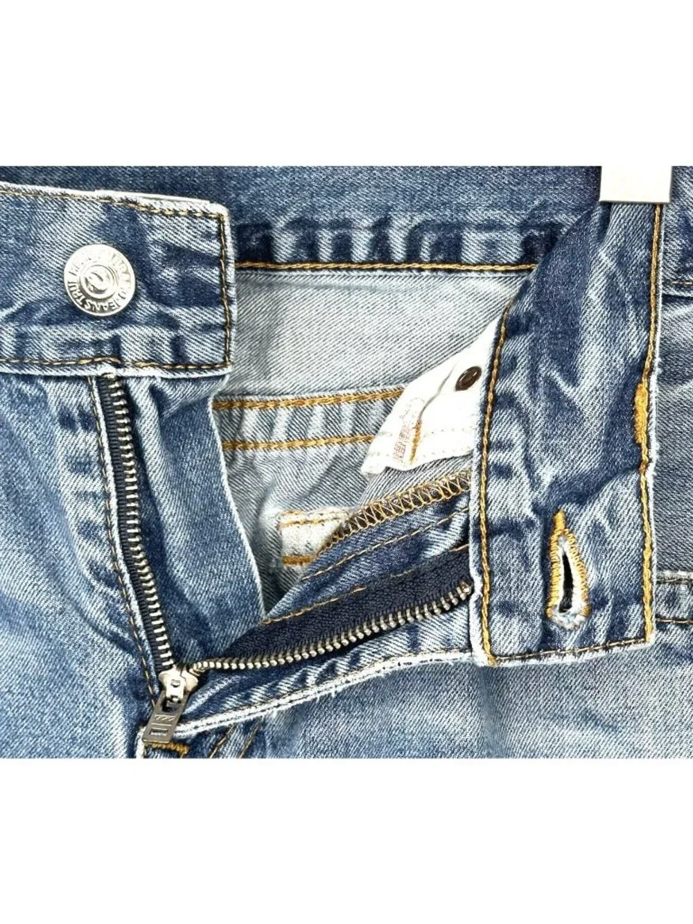 True Religion BOLM Deer Hollow Jeans Men 31 Straight Distressed Blue Flap Pocket